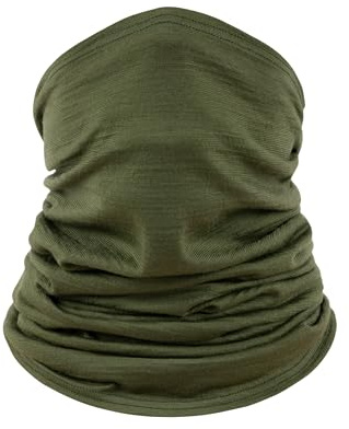 TOM FYFE Premium Merino Schlauchschal Unisex Waldgruen/One Size aus 100% Merinowolle – temperaturregulierend, geruchshemmend – Made in Europe