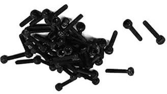 MACHSWON M1.6x8mm Hex Socket Head Cap Screws Bolts Full Thread 12.9 Grade Alloy Steel Black Oxide Finish Allen Socket Drive Machine Screws 50Pcs