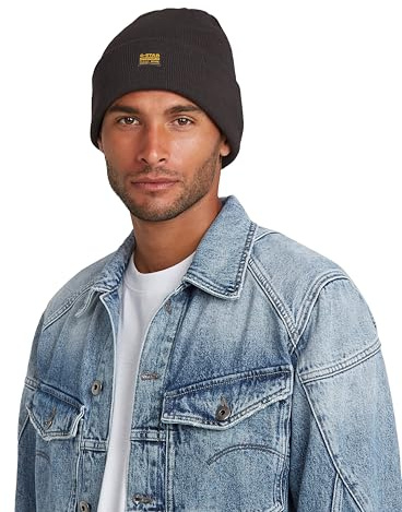 G-Star Herren Effo Long Beanie Hat, Schwarz (dk Black D16624-E149-6484), Einheitsgröße EU