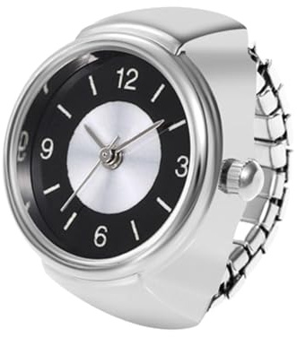Générique Anello da orologio maschile - Rotondo quadrante al quarzo Ring Wristwatch, Creative Novelty Watch Ring | uomini, ragazzi, ragazze RNAGNE MENSEL Watch for Women Creative Cool Couple Wat