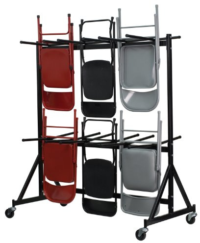 Flash Furniture Pryor Commercial Hanging Folding Chair Truck with Powder Coated Welded Steel Frame