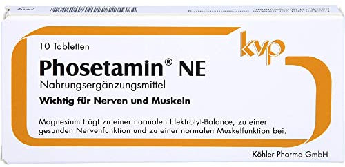 Phosetamin NE Tabletten – Elektrolyte & Ei-Lecithin zur Unterstützung von Nerven, Muskeln & Energiestoffwechsel – mit Magnesium, Kalium, Calcium in Citratform – gentechnikfrei & vegetarisch, 10 St