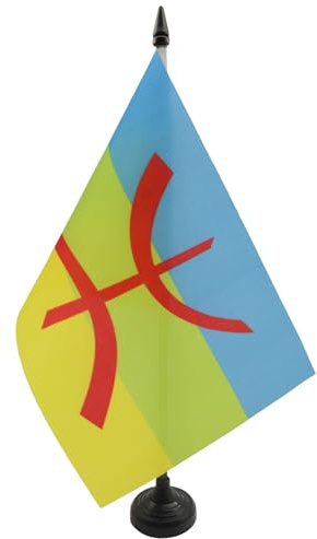 AZ FLAG Bordsflagga Kabylien 21x14 cm Kabylisk 100D Polyester Plastfot