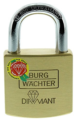 Burg-Wächter Vorhängeschloss, Diamant D 600 40 SB, inkl. 2 Schlüssel, Bügelstärke: 7,5 mm