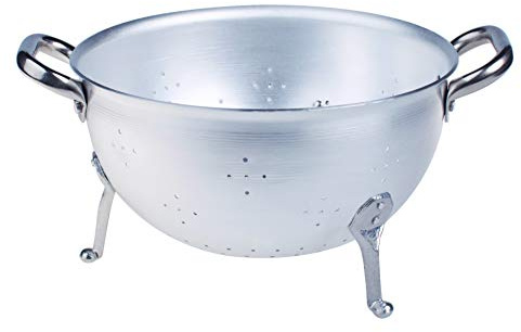 Pentole Agnelli ALMA11526 Colapasta a 3 Piedi con 2 Maniglie Inox, Alluminio Professionale 3 mm, 26 cm