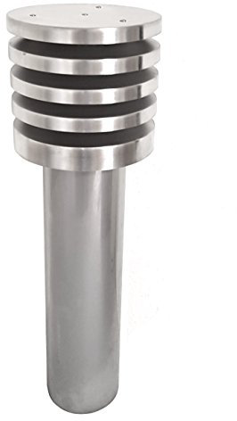 Intel Homme Tour d'aspiration tube ø 100 2 pièces lisse acier inox 500 mm avec capot à lamelles