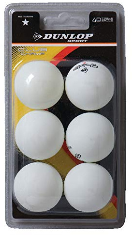 DUNLOP Club Championship - Palline da ping pong, confezione da 6