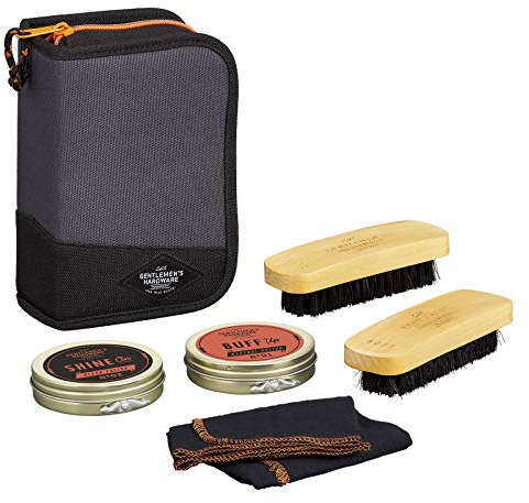 Gentlemen’s Hardware Shoe Cleaning Kit, Polish, Neutral/Black, L17cm x W11cm x H5.5cm
