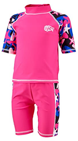 Beco Sealife Kinder Wassersport UV-Anzug 50+ 2-teilig Größe 80/86-152/158 (as3, Numeric, Numeric_92, Numeric_98, Regular, pink, 92/98)
