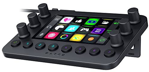 Razer Stream Controller: All-In-One Keypad for Streaming - 12 Haptic Switchblade Keys - 6 Tactile Analog Dials - 8 Programmable Buttons - Designed for PC & Mac Compatibility