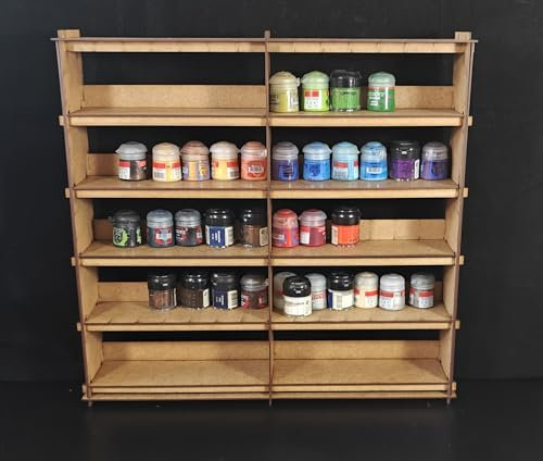 Paint stand for x120 pots, rack storage for use with Workshop citadel Tamiya Humbrol Wargames table by Wargame-Model-Mods