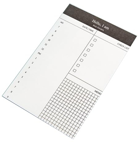 Petit planificateur quotidien, carnet de notes déchirable 50 feuilles non lignées, bloc-notes, liste de contrôle, bloc-notes, planificateur de préparation de voyage