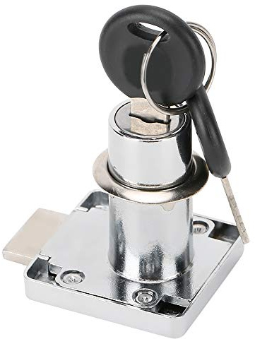 HUSHUI Serrure de Tiroir avec Clés, Serrure D'Armoire en Alliage de Zinc pour Bureau, Armoire, Boîte aux Lettres, Boîte à Bijoux, Accessoire de Matériel de Bureau, 3 Pièces