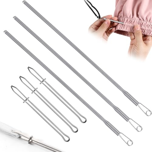 Aysatogc 6 unidades de enhebrador, enhebrador flexible, enhebrador de agujas, cordón, clip para manualidades, sudaderas con capucha, chaquetas, pantalones de sudadera
