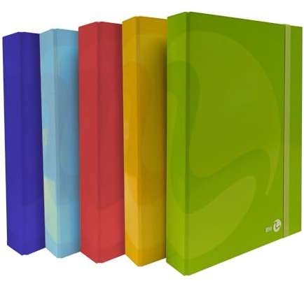 BM BeMore – Portadocumentos Multicolor 24 x 35 x 5 cm – Tapa Dura – Plastificada Brillante – Paquete de 1 unidad