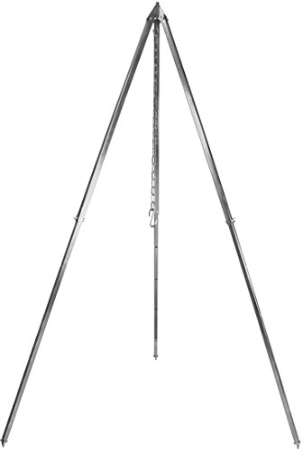 GRILLPLANET Gulaschkessel Dreibein 210 cm für Schwenkgrill, Kesselgulasch und Dutch Oven geeignet