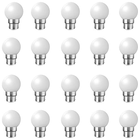 HUAMu Ampoules à baïonnette B22 - Paquet de 20 ampoule LED feston 2W(équivalent 20W),ampoule à économie d'énergie Golfball,ampoules BC Party Small/mini，blanc froid