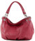 modamoda de IT40 Damen Leder/Nappaleder Schultertasche Hobo Bag handmade in Italy, Farbe:Dunkelrot Leder