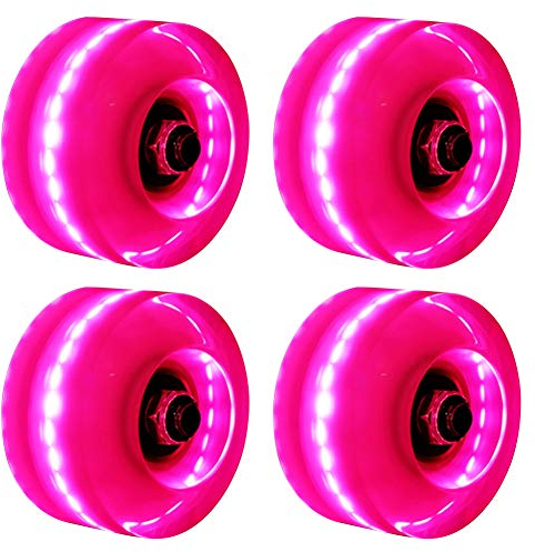 Xpccj 4 Stück Rollschuh-Räder, leuchtend, für Outdoor-Rollschuhe/Rollschuhe/Rollschuhe/Rollschuhe/Rollschuhe, geeignet für zweireihiges Skaten und Skateboard.