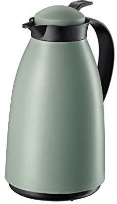 Cilio Imola Isolierter Getränke-Servierer mit Glaseinsatz, Grün/Grau, 1000 ml