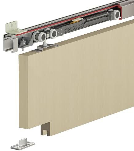 DecorAndDecor 120KG Per Door Top Hung Soft Close Sliding Door Track System (1.8m Sliding Door Kit)