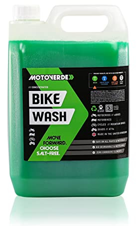 Motoverde Bike Wash 5 Litre Concentrate, Makes 10 Litres - Non-Corrosive Bike Cleaner for Cycle, Motorcycle, Motocross Bikes, Road, MTB, Gravel, E-Bikes - Safe on All Surfaces, Biodegradable