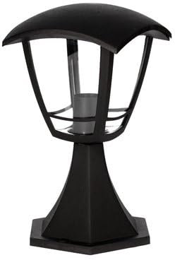 Farol de jardín sobremuro Serie Barli E27 Negro