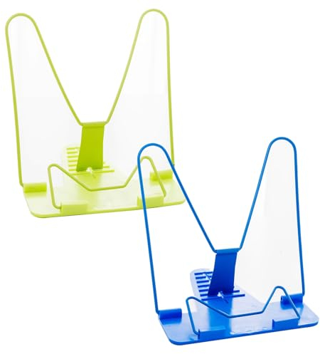 Verstellbarer Faltbarer Buchhalter,Leseständer,Buchständer Kinder,Verstellbar Kochbuchhalter,Leseständer Kochbuchhalter,Tragbar Kochbuchhalter Buchstütze,Buchständer für Bibliothek,Schule,2 Stück