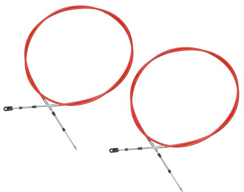QUARKZMAN Câble De Commande Des Gaz Rouge 2 Pcs Pour Bateau Marin