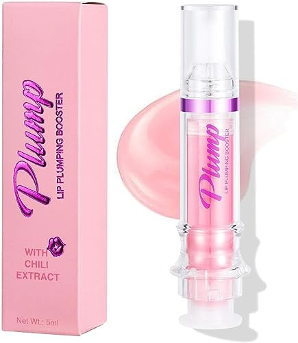 Lip Plumper Booster Gloss, Plump And Pout Lip Plumping Booster, Lip Plumping Booster Gloss, Lip Plumping Gloss,Moisturizing,Plumping for Women (1#)