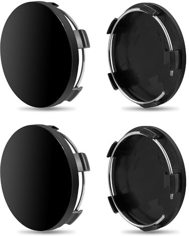 4Pcs Tapas Llantas, Tapa Central De Rueda, Universal ABS Negro Tapacubos OD 60 mm ID 56 mm para la mayoría de Las Ruedas de Coche
