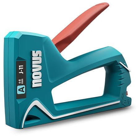 Novus J-11 Handtacker – Tacker für Feindrahtklammern von 4 bis 8 mm, Tackerpistole, Profitacker 030-0471