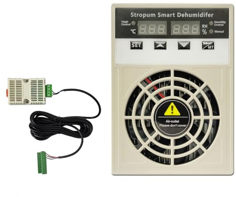 Stropum Automatic Small Dehumidifier for Grow Tent,Electric Box,Storage Cabinet,Closet,110V/240V Mini Dehumidifier With Temperature Control Switch