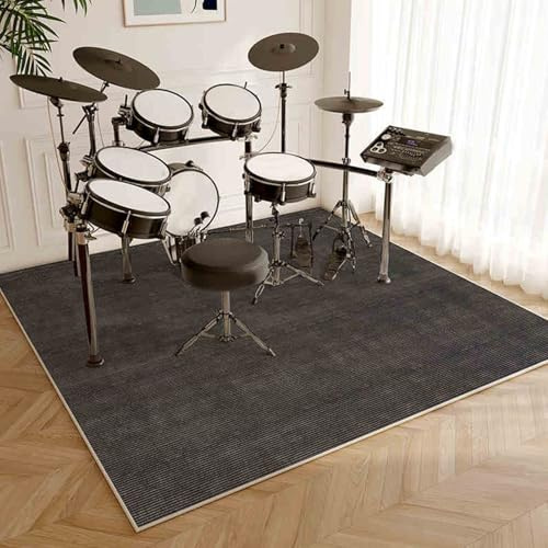Alfombra para Batería Tambor Alfombra Electrónica de Batería Alfombra Bateria Alfombrilla insonorizada Rectangulares Alfombras para Bombo Caja Alfombrillas Antideslizantes Alfombras Drum 150 x 120 cm