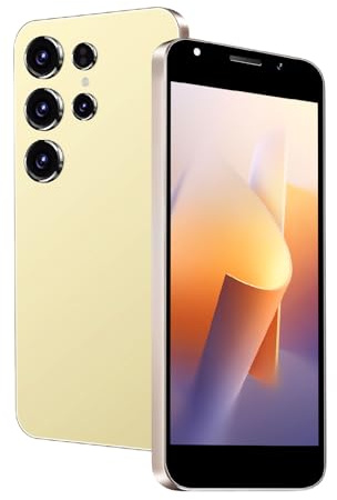 Fine Life Pro Teléfono Android Desbloqueado, Compatible con 4G LTE FDD TDD, Pantalla de 5.0 Pulgadas, 2GB RAM+16GB ROM / TF128GB, Chip de Alta Velocidad (S27yellow)