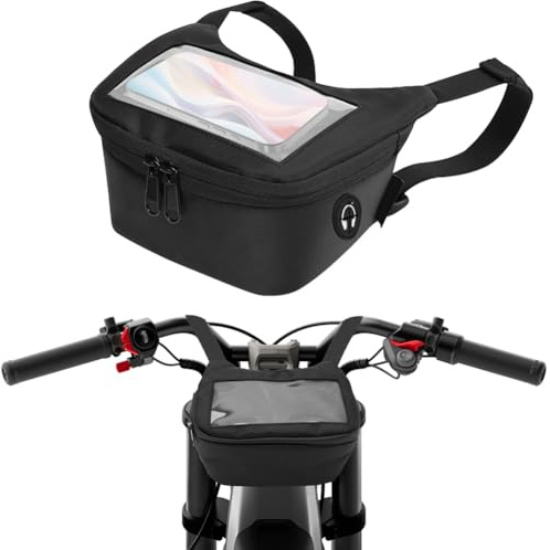 LOMUG Bolsa para manillar de motocicleta, mochila para manillar de movilidad, bolsa de almacenamiento, bolsa de marco impermeable, bolsa de herramientas, bolsa de navegación para teléfono móvil