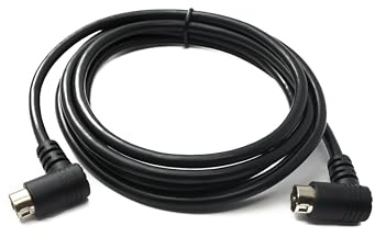 SYSTEM-S S-videokabel 180 cm Din 4-stifts kontakt till kontakt dubbla vinklar