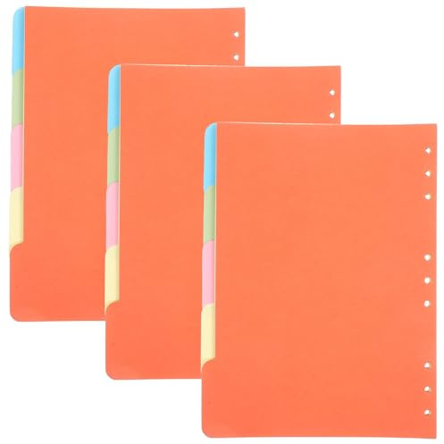 BESPORTBLE 15 Separadores de Carpeta de Cartulina Diseño Colorido, Prácticos Rápida Referencia para Cuadernos y Libretas Escolares