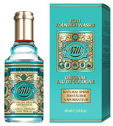 4711® Echt Kölnisch Wasser | Eau de Cologne 60ml Duftklassiker - charakteristischer Duft, der pure Erfrischung schenkt - Unisex - wohltuend für Körper, Geist und Seele | Natural Spray