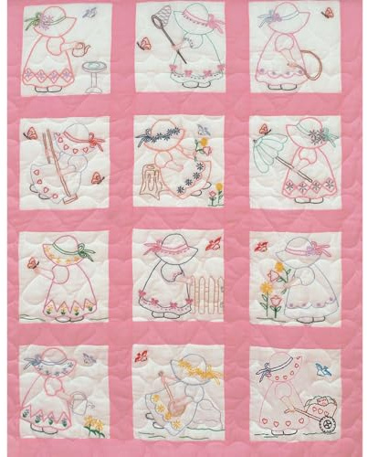 Jack Dempsey Needle Art Girls 9 Nursery Quilt Blocks