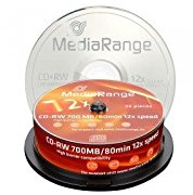 MediaRange MR235-25 CD en Blanco CD-RW 700 MB 25 Pieza(s) - CD-RW vírgenes (CD-RW, 700 MB, 25 Pieza(s), 120 mm, 12x, Caja para Pastel)