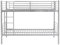 MUEBLIX | Literas Juveniles 90x190 | Estructura de Metal | Literas Juveniles Baratas con Escalera | Litera Doble | Modelo Alberto