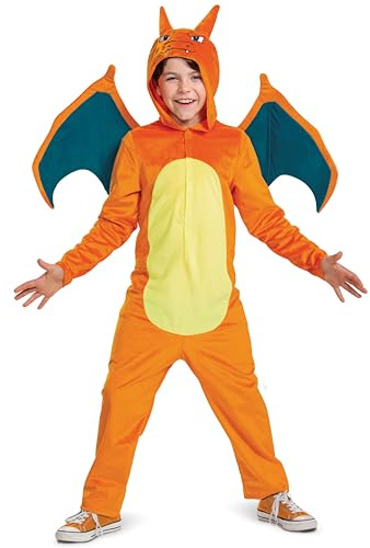 Disguise Pokemon Charizard Costume, Official Pokemon Costume for Kids, Medium (7-8)