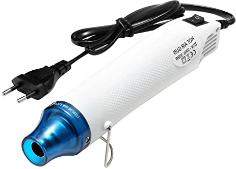 DIFCUL pistola termica,pistola aria calda,pistola termica professionale,220V 300W Mini Pistola ad Aria Calda heat gun per Goffratura Artigianale, Tubi Termorestringenti, Creare Candele
