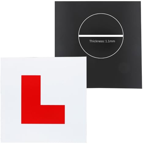 LONOVE Fully Magnetic Car L-Plates Red L Plate 2 Pack for Car Magnetic Extra Thick Strong Learner Plates, No Melting No Blow off Easy to Move without Scratching Paint off