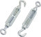 M8 x 110mm Eye & Hook Steel Turnbuckle Wire Tensioner Strainer Closed Hook Threaded Hook (Pack of 2)