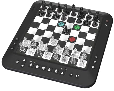 LZAHSH Elektronisches Schachspiel Intelligent,Wiederaufladbar Computer-Schachbrett Intelligente Sprache+Beleuchtung Electronic Chess Game Mehrere Modi, Mit Schachfiguren