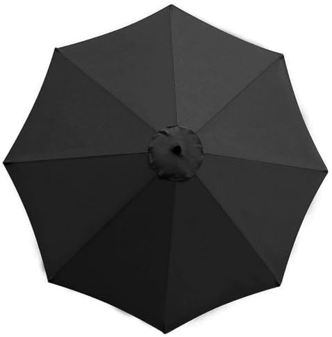 Ombrello sostituibile per tettoie da cortile, patio, diametro 2 m, design a 6 stecche, protegge dal sole, resistente all'acqua, parasole per esterni, grande ombrellone da esterno con telaio in