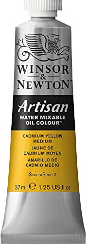 Winsor & Newton Artisan Water Mixable Oil Paint, 37ml Cadmium Yellow Medium