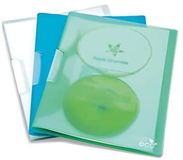 Rapesco 1043 ECO Klemmmappe, A4, unterschiedliche Transparente Farben, 5 Stück